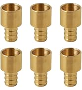 SUNGATOR 6 Pack Pex Sweat Adapter, Pex 1/2