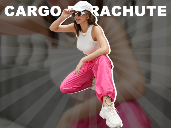 【PARTIMENTO】★ DOUBLE WAIST PARACHUTE PANTS ★ 6 COLOR Baggy Cargo Parachute Pants