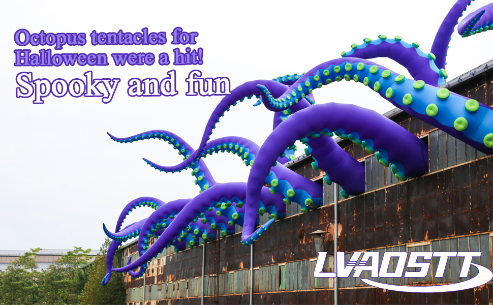 4 Packs 12FT Giant Halloween Inflatable Octopus Tentacle
