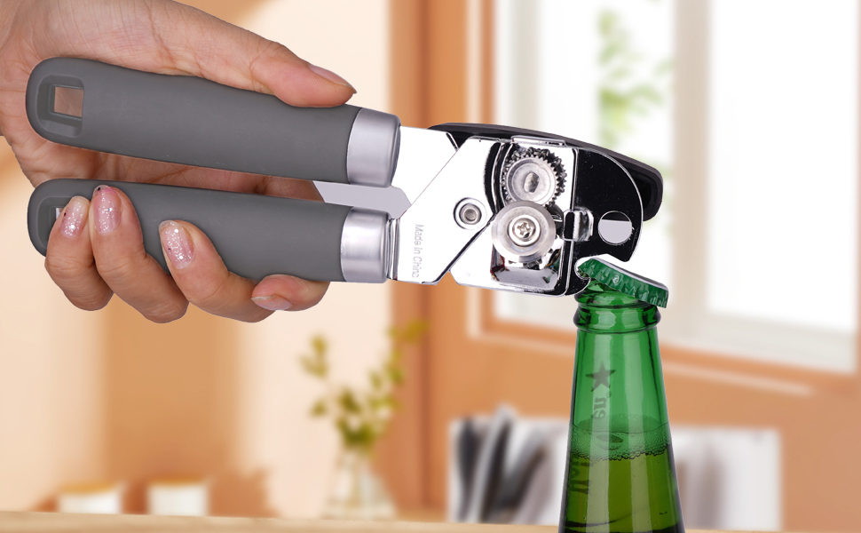 Can Opener Manual, Easy Grip Handheld Can Opener Smooth