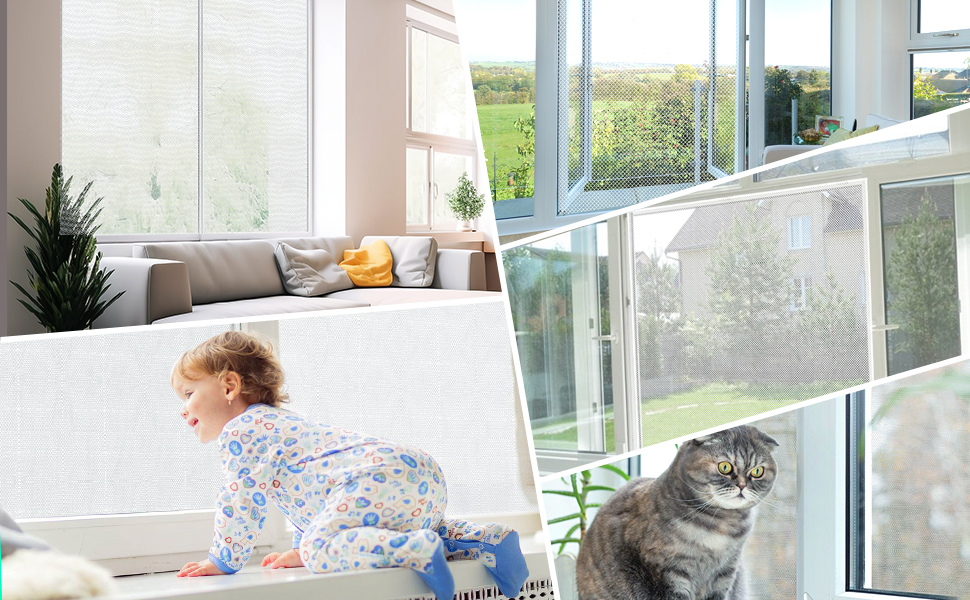 ATPWONZ Fly Screens for Windows,5 Pack Window Nets to Keep Bugs Out