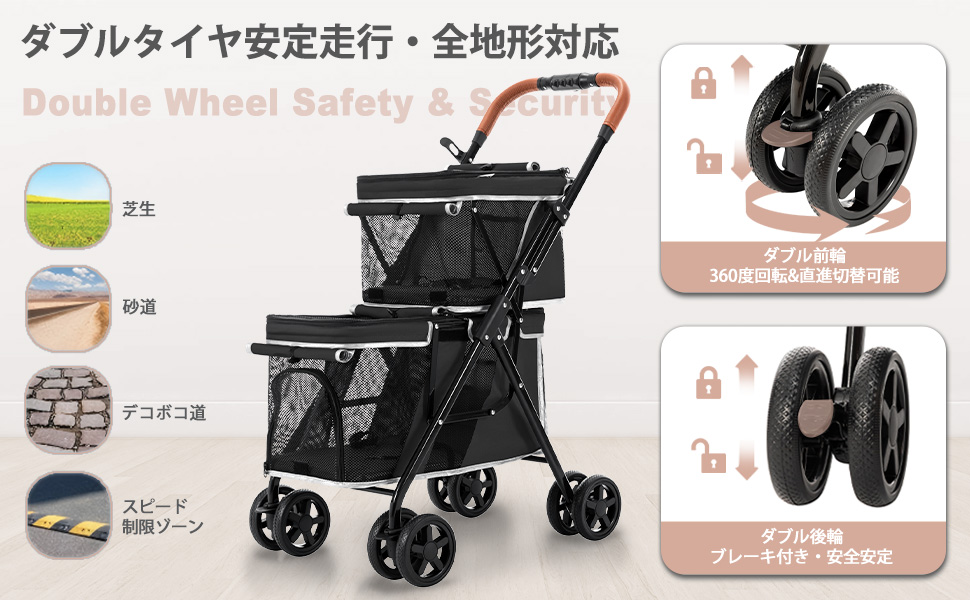 Amazon.co.jp: LPOTIUS ペットカート 多頭 上下2段式 ペット
