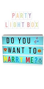 Party Light Box with 16 colors, letters and emojis