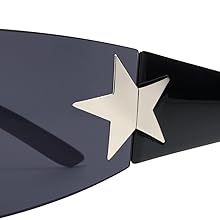 Rimless curved wrap around design – more flattering to the skin