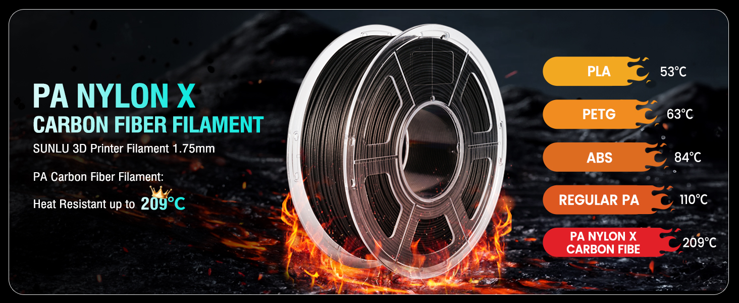 SUNLU PA6-CF 3D Printer Filament 1.75mm