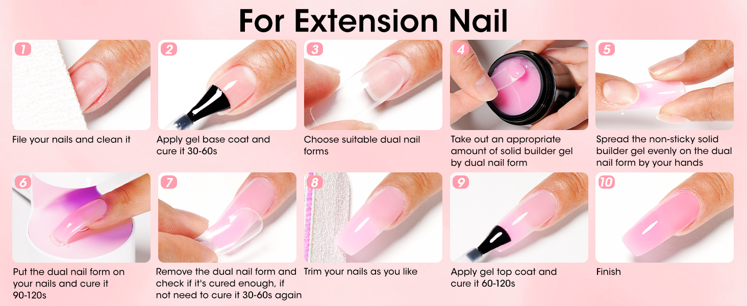 solid builder gel for nails 3d gel