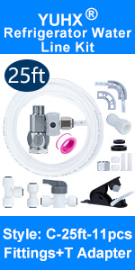 1/4 Water Line Kit,Refrigerator Water Line Kit,ice maker installation kit for refrigerator