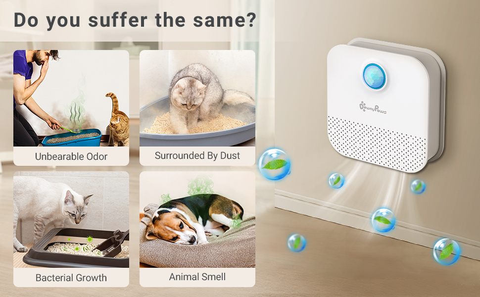 DownyPaws Cat Litter Deodorizer, Rechargeable 4000 mAh