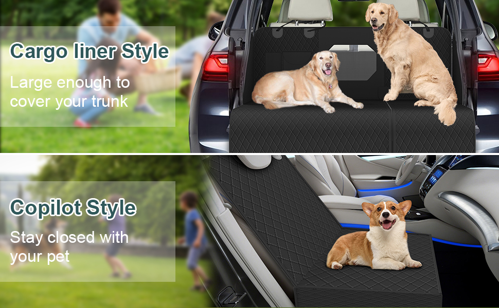 Pekimu 6in1 Dog Car Seat Cover & Car Boot Protector & Front Car Seat