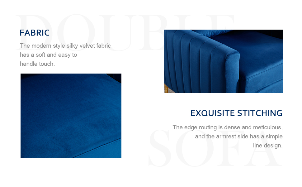 FENFSHE Mid Century Modern Velvet Accent Chair Button Tufted Armchair with 2