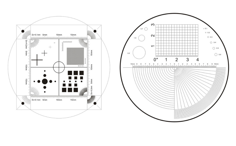 2PCS Ruler for Microscope, Micrometer Calibration Slide