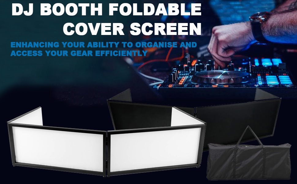 Portable DJ Booth Cover Screen