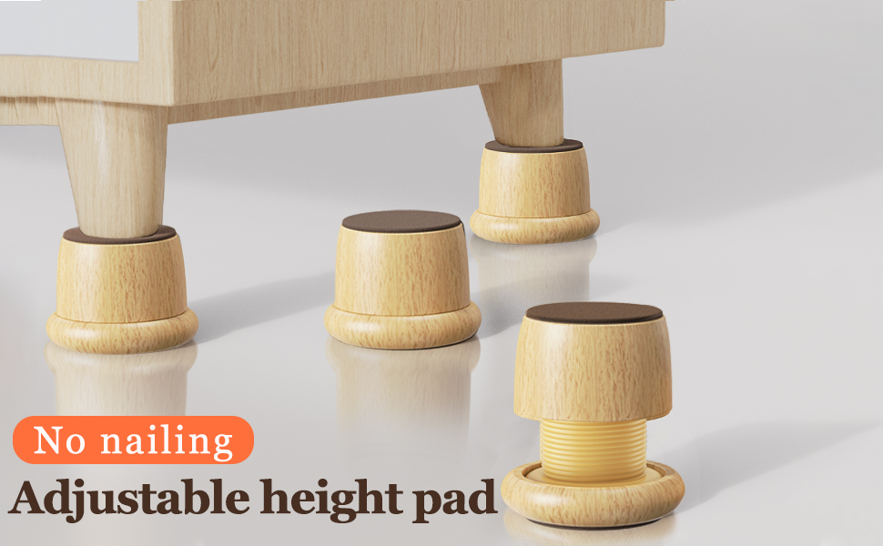 nediea Sofa Risers Adjustable, Bed Risers 2 Inches Heavy Duty, Wooden