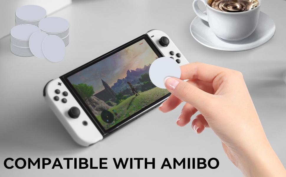 10PCS NFC Tag Cards, Programmable NFC 215 Tags PVC NTAG215