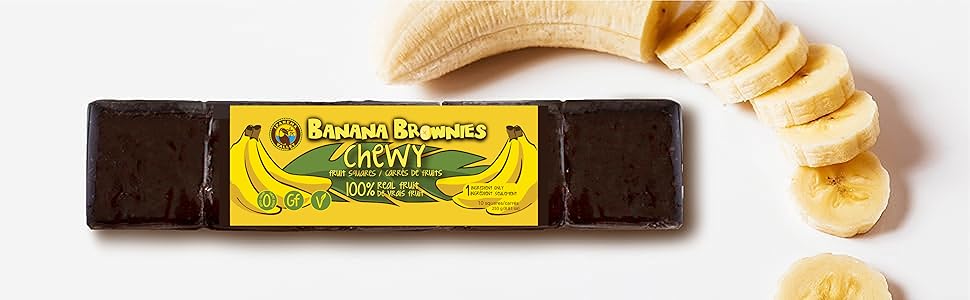 Ipanema Valley Banana Brownies 250g - 12 Pack (120 Squares Original) - Vegan Candy, Gluten Free, No Sugar Added, Rich All Natural Fruit Snacks : Amazon.ca: Grocery & Gourmet Food