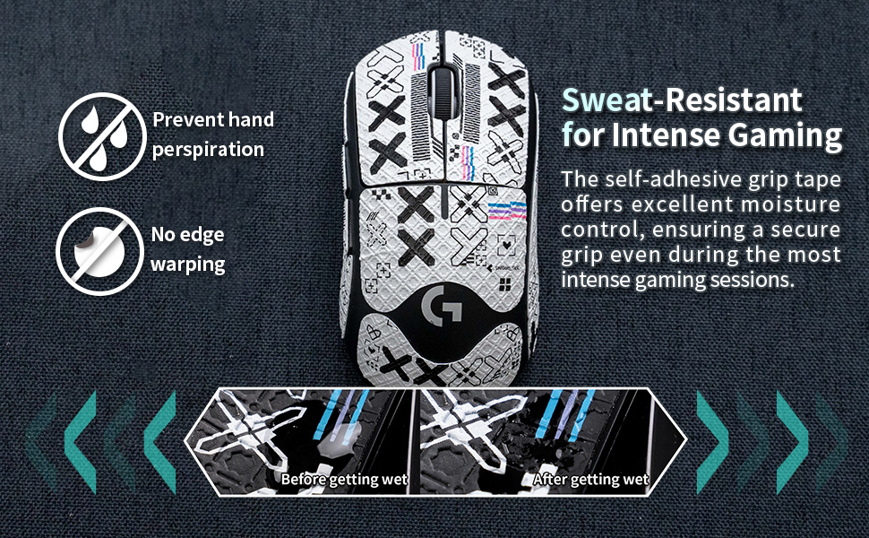 2 in1 White Set + Black Set Mouse Grip Tape