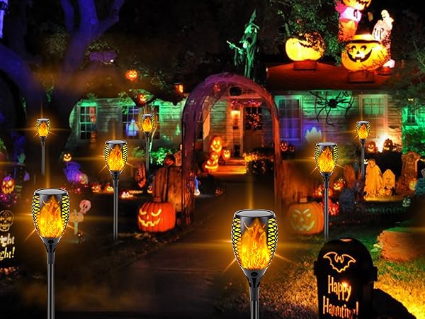 ライト・ランタン DIABLO Toodour Solar Halloween Lights Outdoor, 4 Packs Super Larger