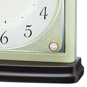Amazon.co.jp: セイコークロック 置時計 濃茶木地 オニキス 169