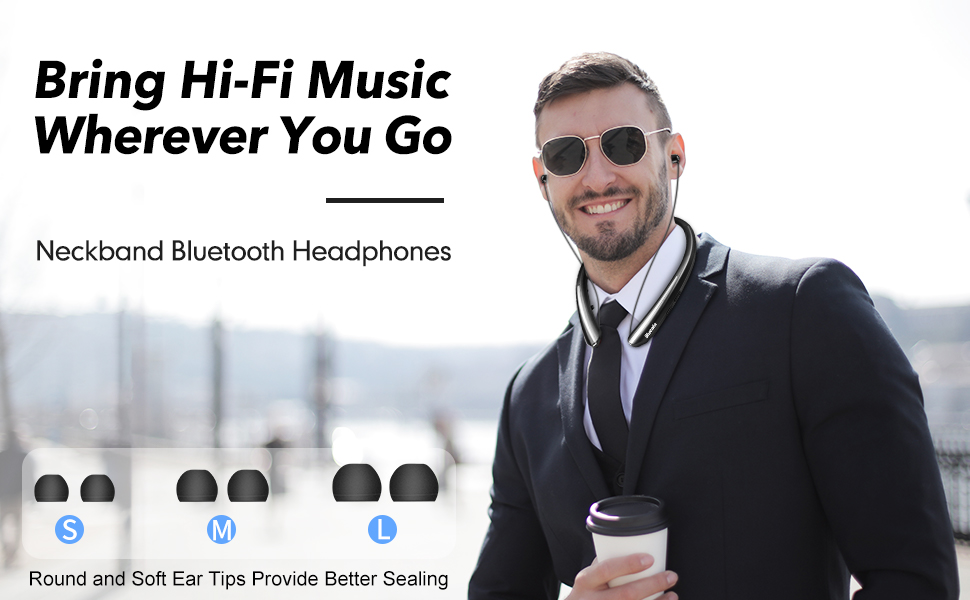 Neckband Bluetooth Headphones, Wireless Bluetooth