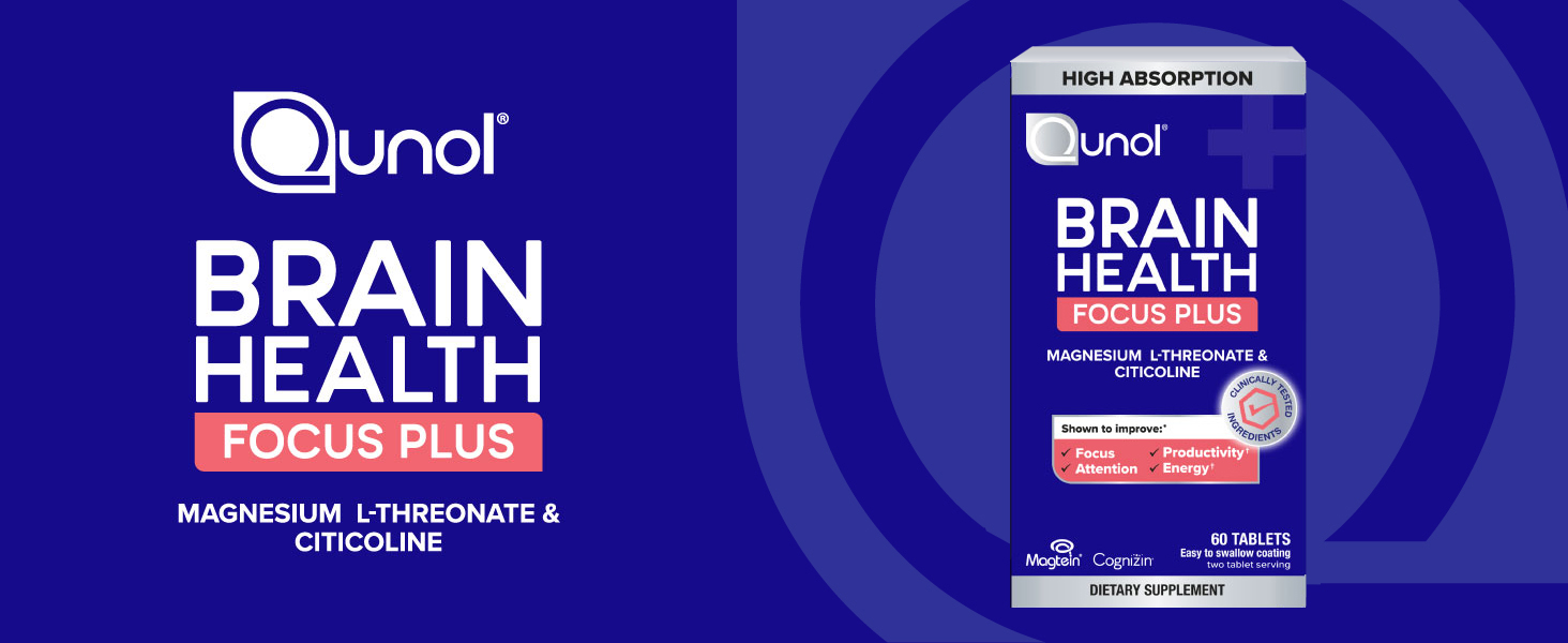 qunol brain health focus plus 60 tablets