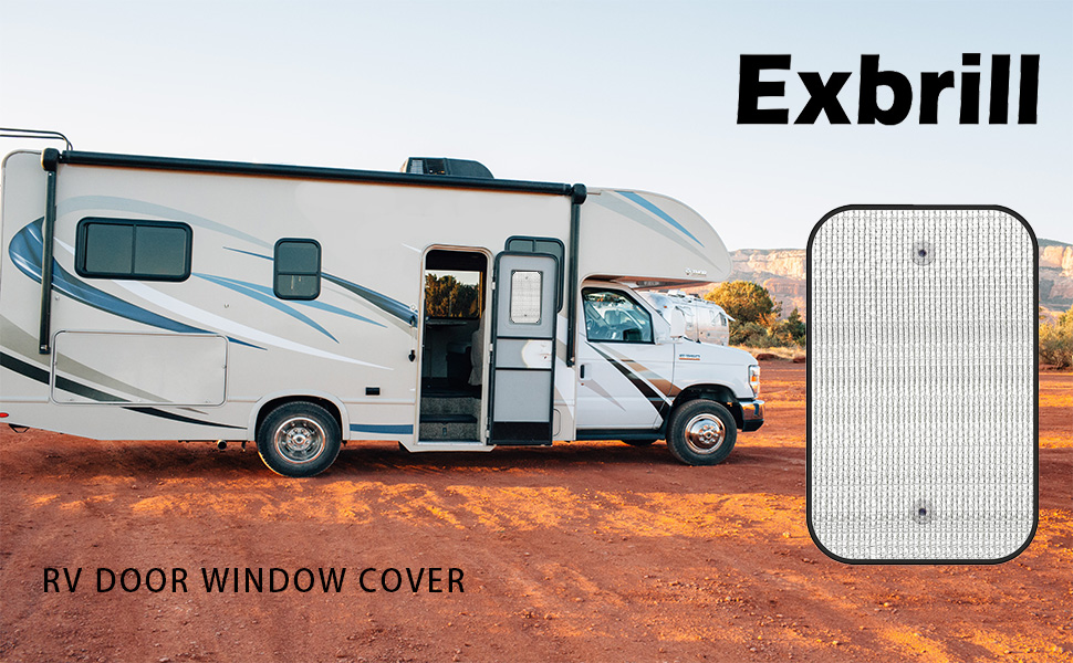 Exbrill Rv Door Window Shade Rv Blackout Window Cover for