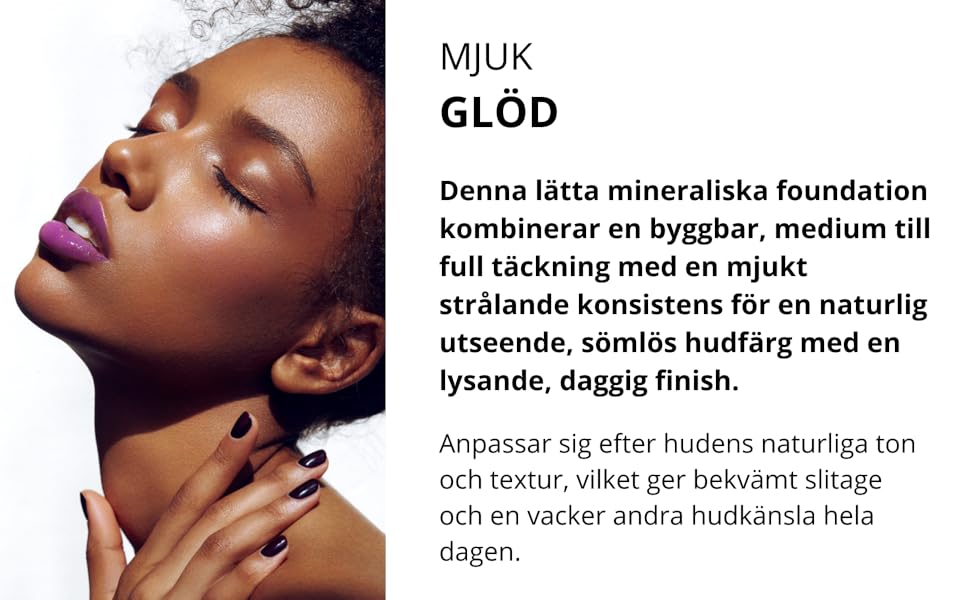 en affisch av en kvinna med mörkt hår och ett svart ansikte med svart nagellack