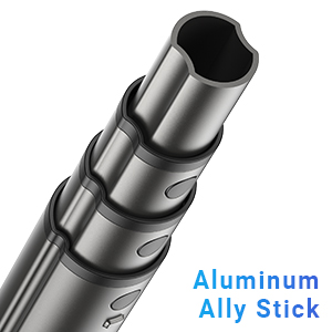 Solid and lightweight extendable aluminum ally stick