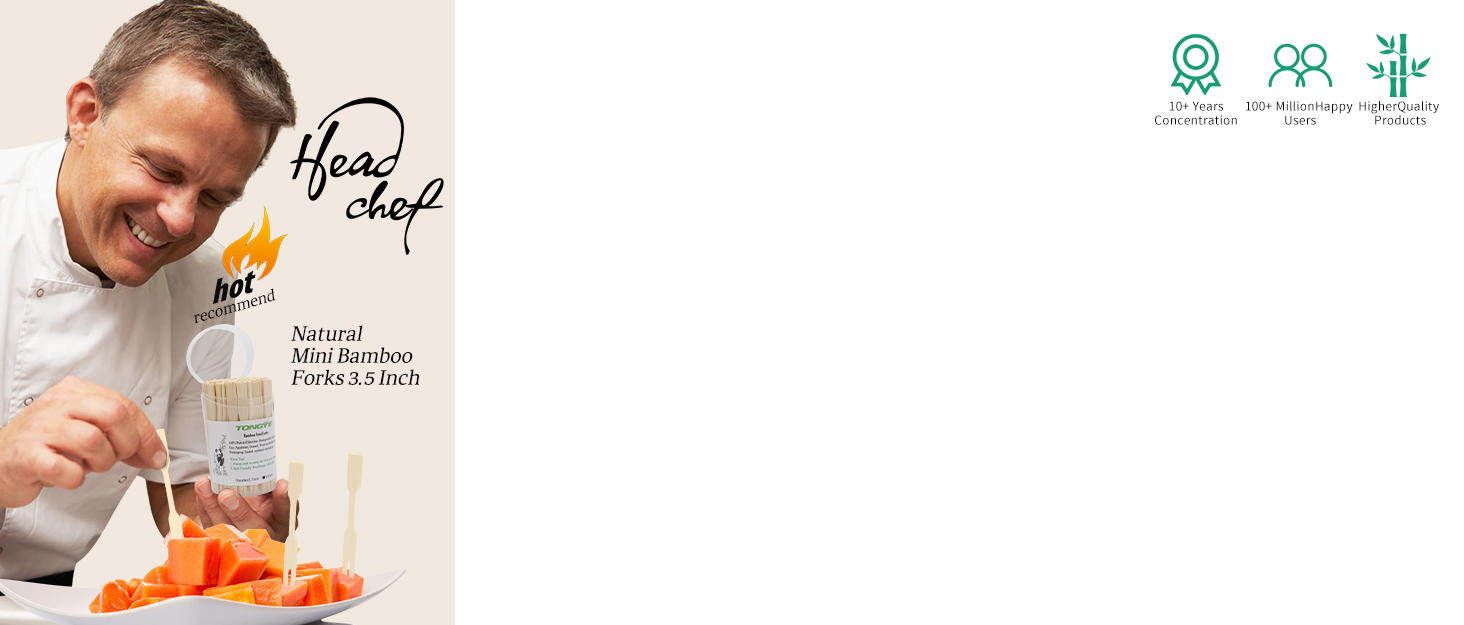 small wooden forks for appetizers