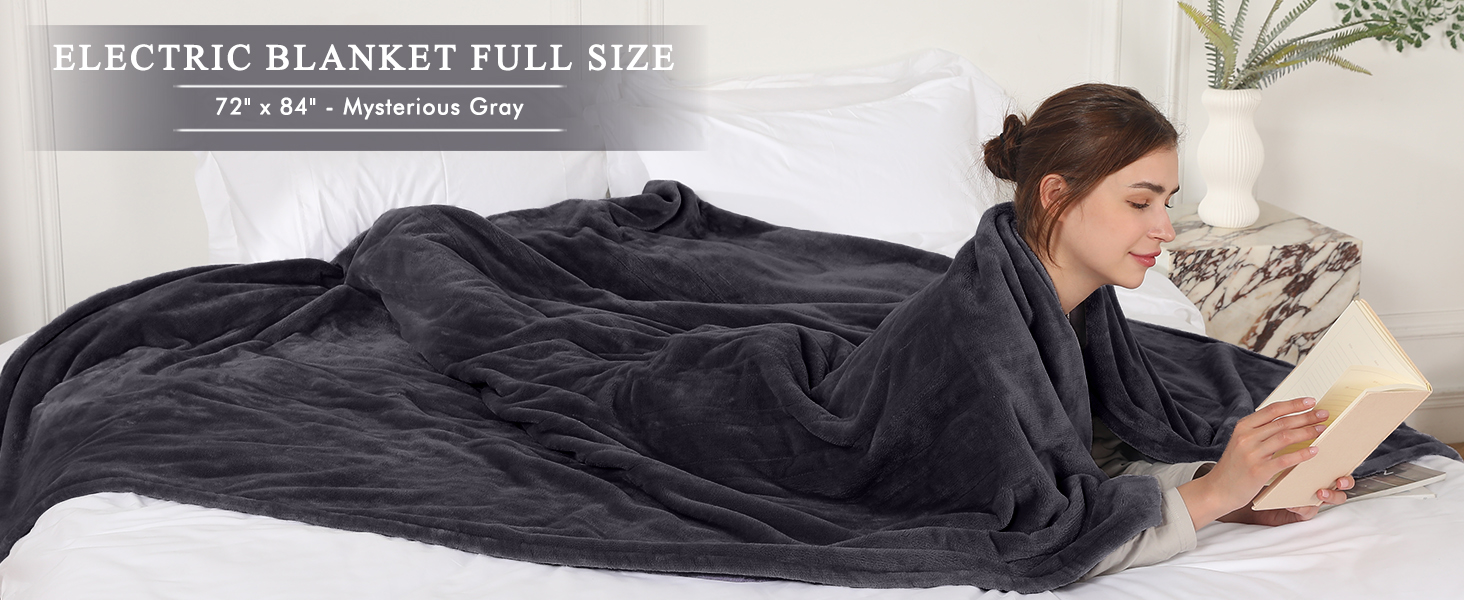 MANTA ELÉCTRICA TAMAÑO COMPLETO - GRIS MISTERIOSO