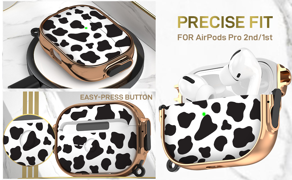Maxjoy for Airpods Pro 2nd Generation/1st Generation Case with Lock, Flower AirPod