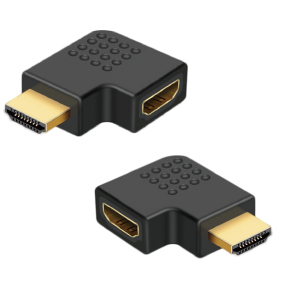 ✨【右2個】HDMI 右向き 変換 アダプタ L型 端子 延長 直角 コネクタ Amazon | FUJIMORI HDMI 直角 L字型 変換 アダプタ HDMI（オス