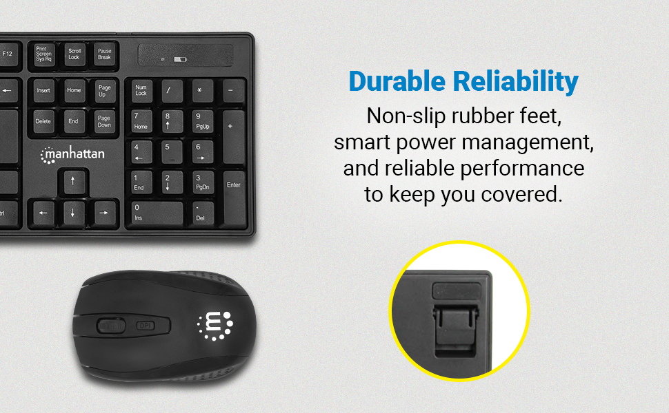 Amazon.com: Manhattan Wireless Keyboard and Mouse Combo