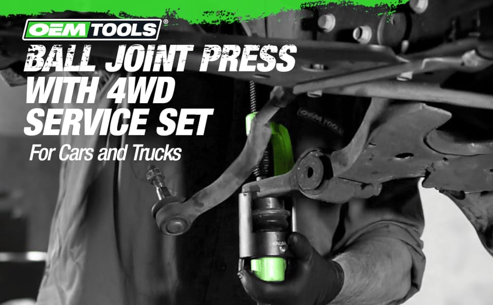 OEMTOOLS 37089 Ball Joint Press With 4WD Ball Joint Service Set For Cars And Trucks