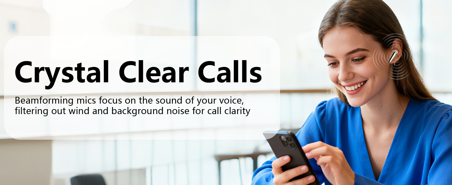 ENC crystal clear call earbuds