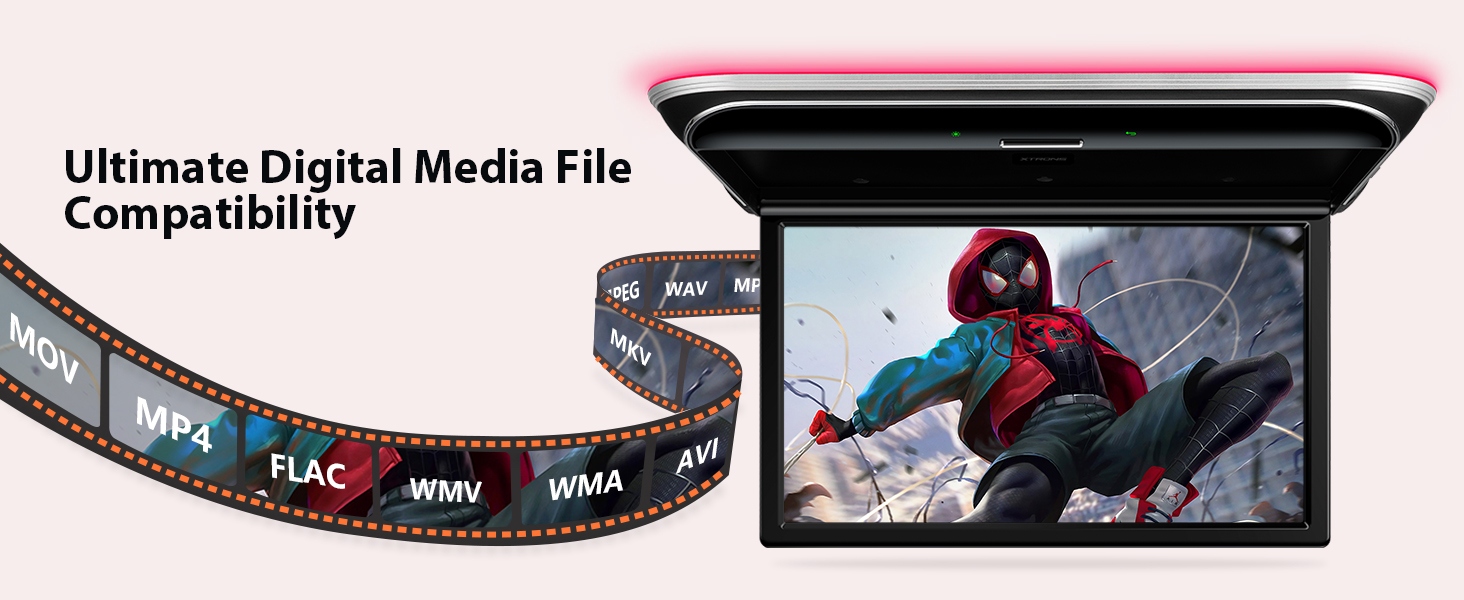 XTRONS FHD Android Car Overhead Flip Down Mount Monitor 8K