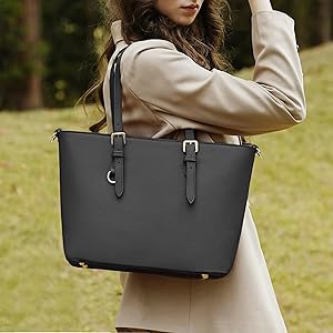 black tote with zip