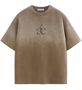 Aelfric Eden Mens Oversized T-Shirts Heavyweight Cotton Gradient Wash Tshirt Loose Fit Short Slee...