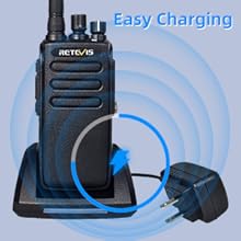 Retevis RT81 Waterproof DMR Radios,IP67,Walkie Talkies with Mic,Group Call,2200mAh,Long Range Two Way Radio for Construction Manufacture(4 Pack) 19 easy charging