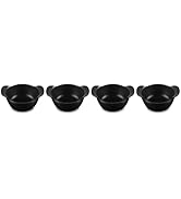 Le Creuset Enameled Cast Iron Gourmand Collection Set of 4 Mini Round Cocotte, .3 qt., Matte Black