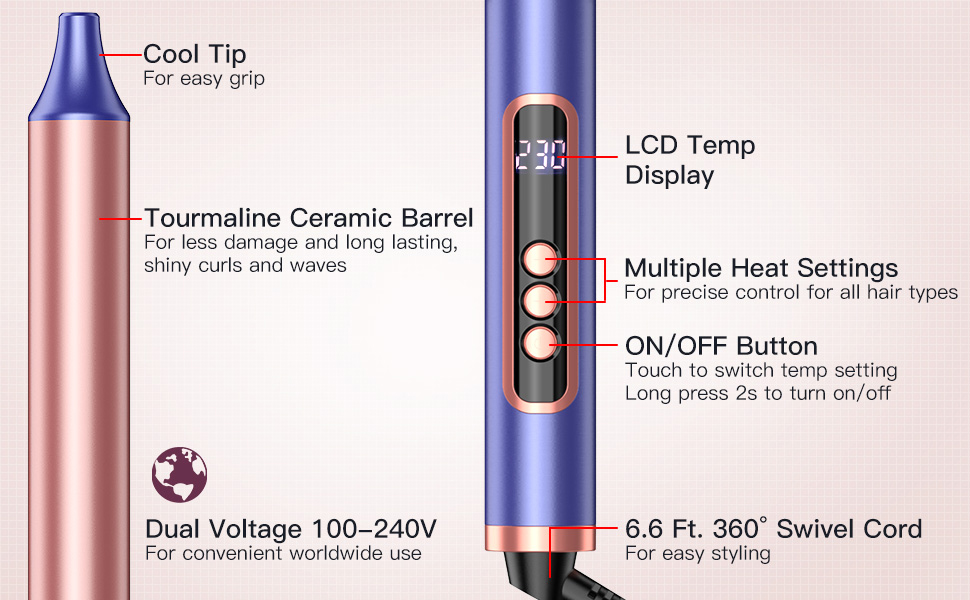 5-in-1 hair curling wands