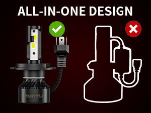 FANTELI H4 LED Bulb Hi/Low Beam 20000 Lumens 9003 LED Bulb 6000K White HB2 LED Bulb Plug and Play