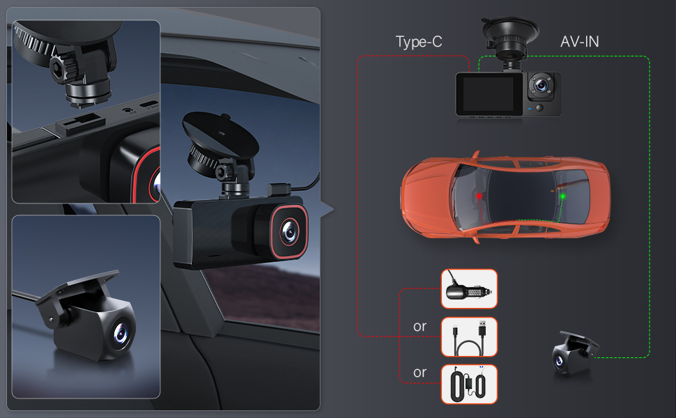 dashcam front and rear