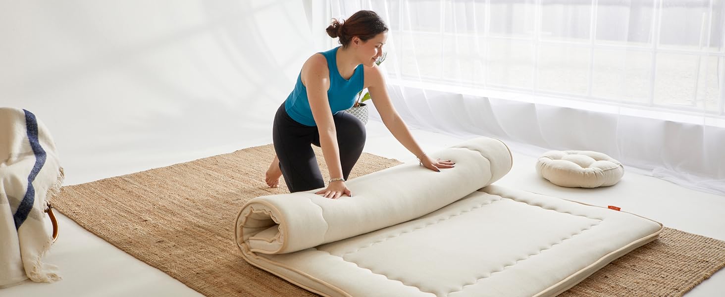 Wow Organic Cotton Linen Futon Mattress for Back Pain 3.5