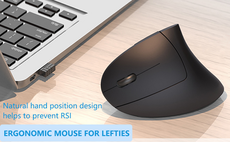 Lekvey Left Handed Mouse, Rechargeable Left Hand Vertical