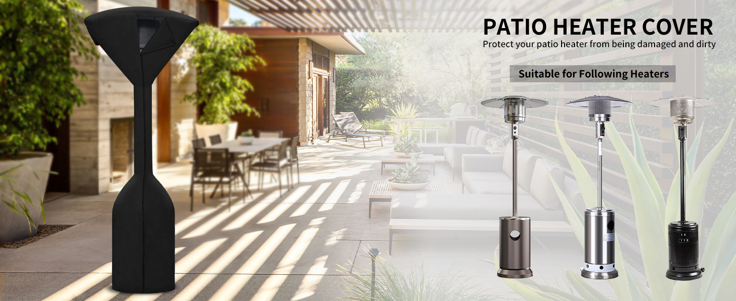 EasyGoing Pyramid Torch Patio Heater Cover with Zipper and