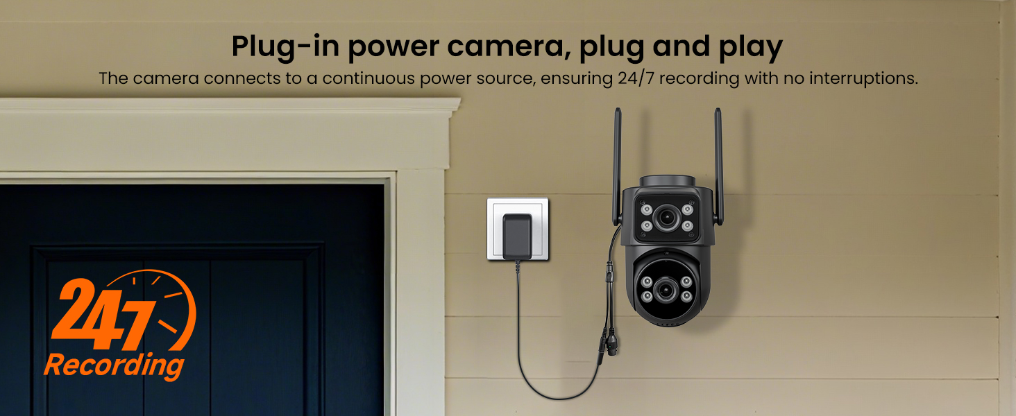 plug-in power camera