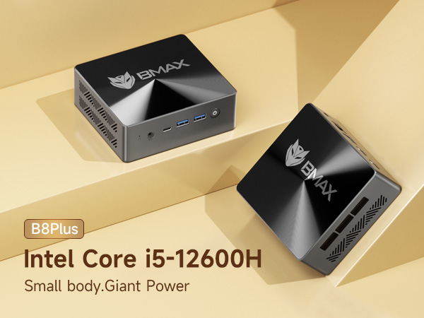 BMAX Mini PC Intel Core i5-12600H 24GB LPDDR5 512GB NVMe SSD