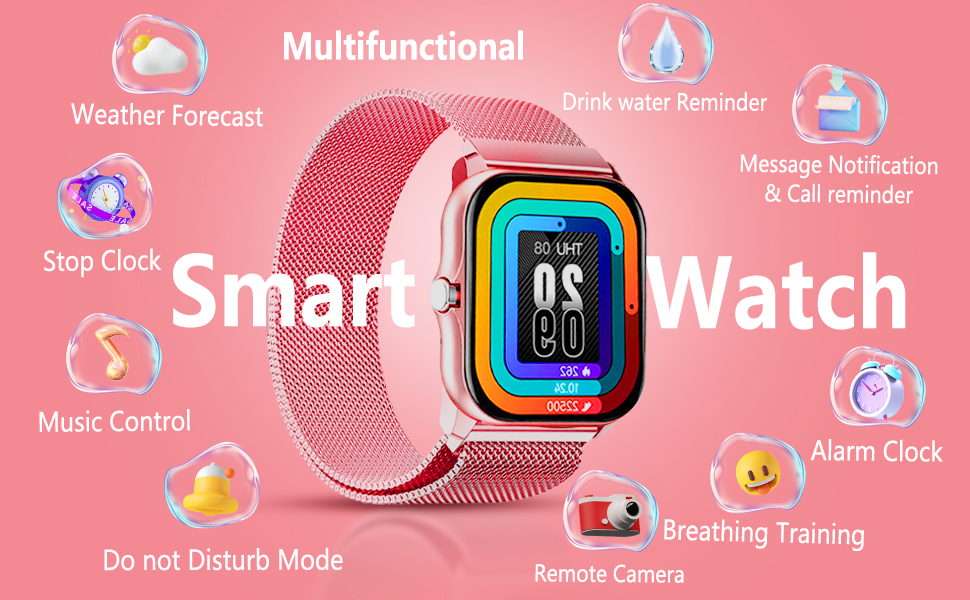 Fitness Tracker Smart Watch for Android iOS Phone Fitness
