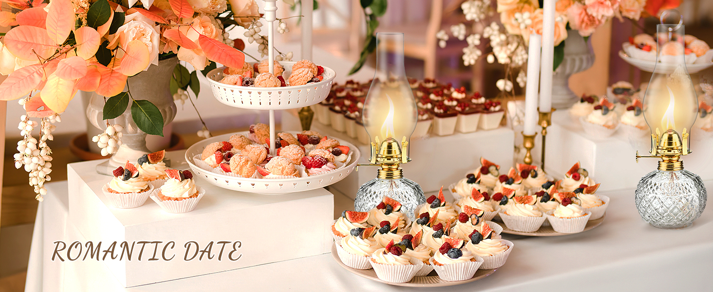 Oil Lamps for Indoor Use, Augot 2pcs Oil Lamp with Oil