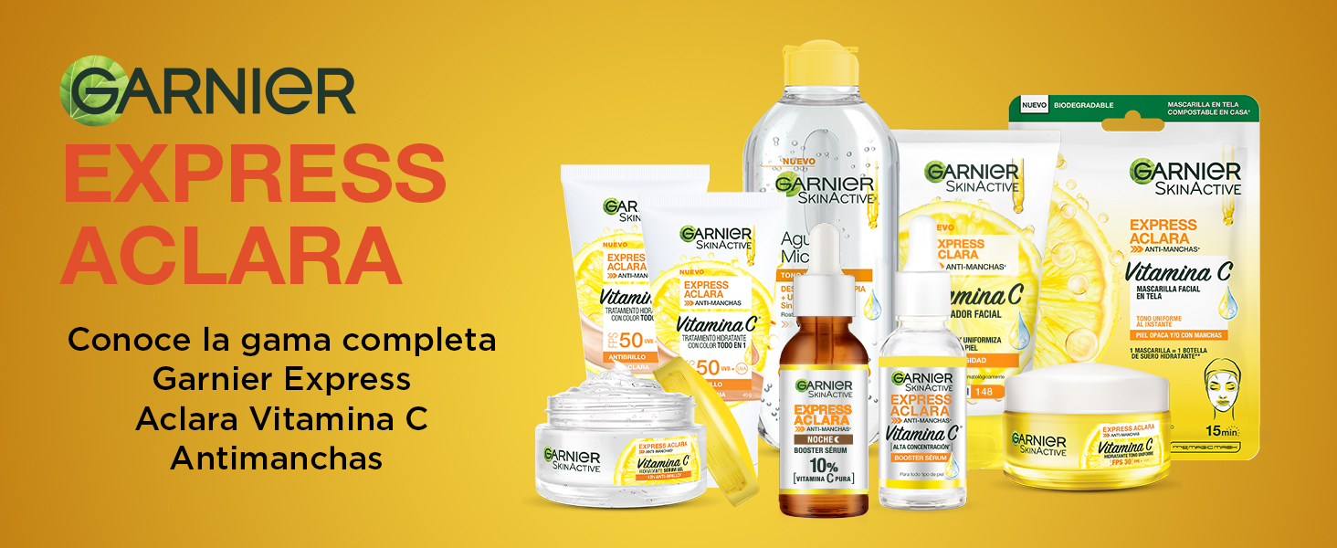 Garnier Express acalara rutina completa vitamina c